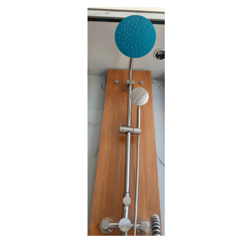 Blue Silver Three Way Shower