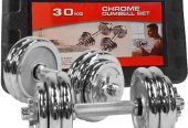 30 kg Chrome Dumbell Set With Case
