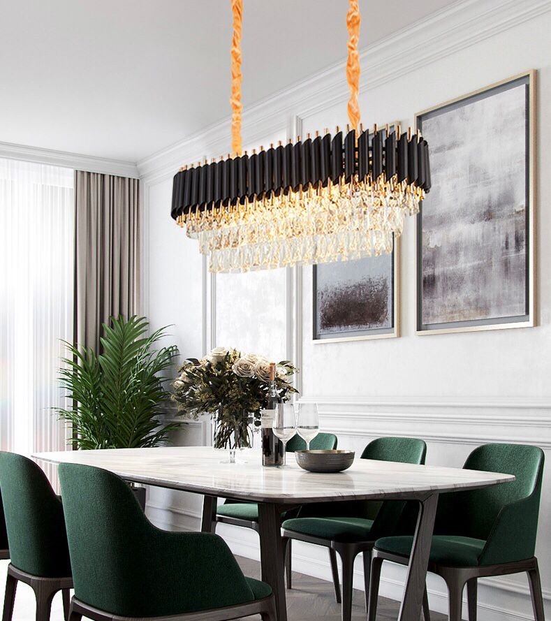 modern crystalline chandelier