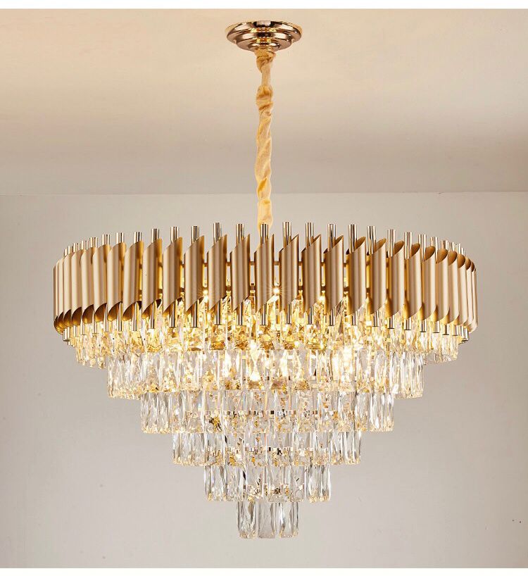 modern crystalline chandelier