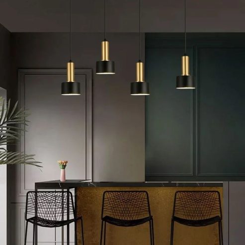 golden and Black Design Directional Lighting