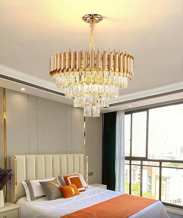 modern crystalline chandelier