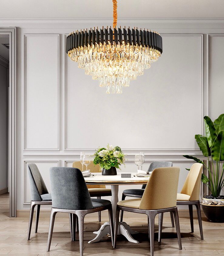 modern crystalline chandelier