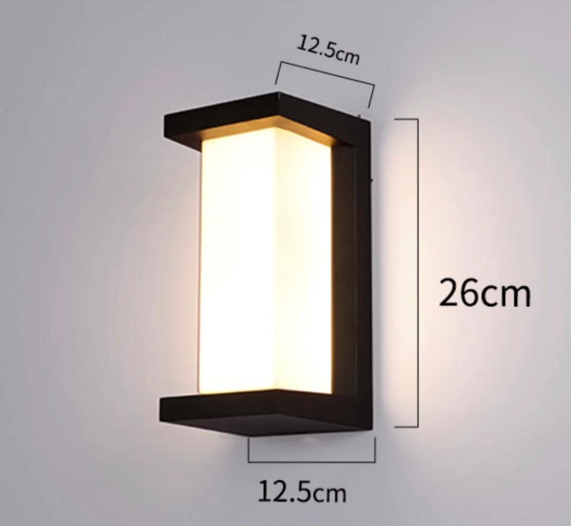 Black Wooden Rectangular Wall Lights