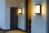 Black Wooden Rectangular Wall Lights