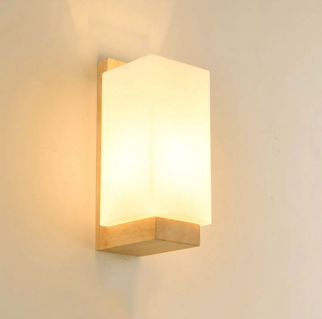 Black Wooden Rectangular Wall Lights