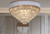modern crystalline chandelier