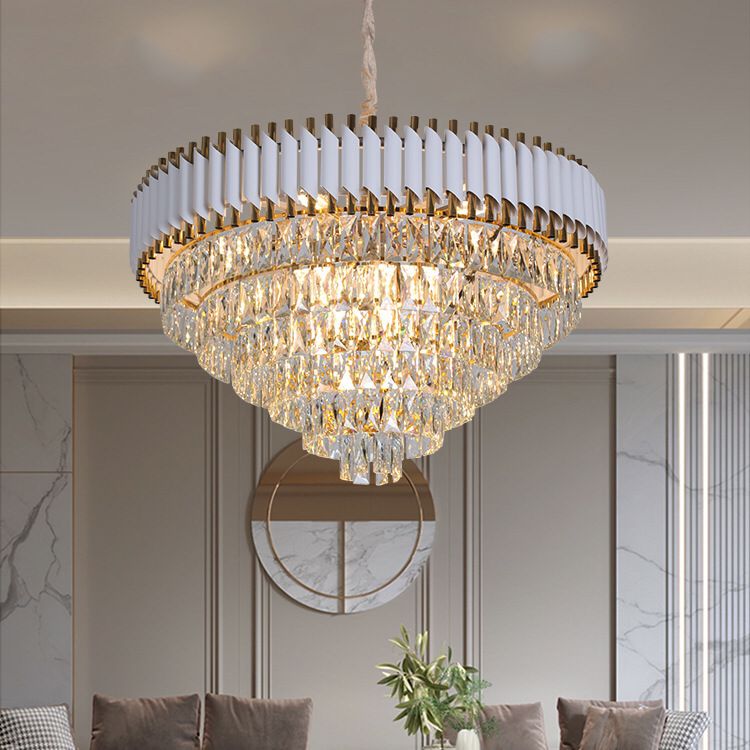 modern crystalline chandelier